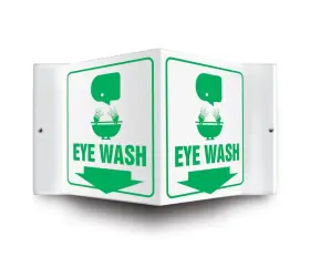 Psp601 Accuform Projection Sign 3d Inch Eye Wash Arrow Down With Graphic 6