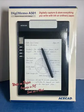 A501 Acecad Digimemo Digital Notepad With Memory And Pen Manual Software