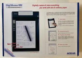 Dm692 Acecad Digimemo 692 Digital Notepad Write On Paper E-mail Factory Sealed