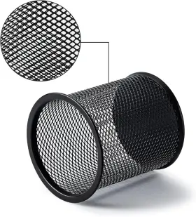 Amazon Basics 445021573561 Wire Mesh Pen Cup Black #2