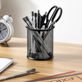 Amazon Basics 445021573561 Wire Mesh Pen Cup Black #3