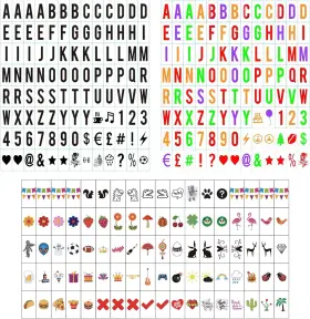 Cards-3 Arimilk Premium Cinematic Lightbox Letter Set - 293 Pieces 104 Black Colorful