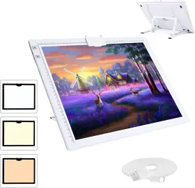 Asras 721678944440 A3 Light Box For Tracing Rechargeable Battery Powered White