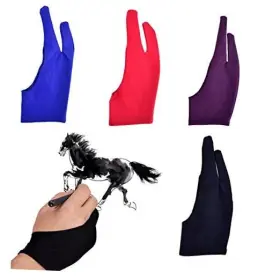 Yjs00101 Bioamy Artist Drawing Tablet Gloves Two Finger Graphics Painting Glove Free Size