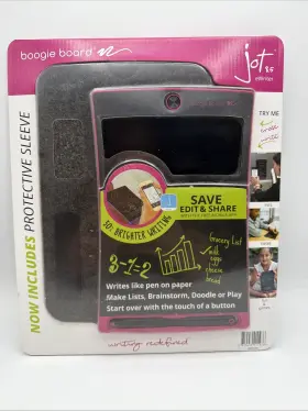 Boogie Board 819459011976 8.5 Jot Inch Lcd Writing Tablet Bundle With Sleeve And Stylus -pink