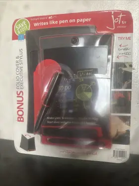 Boogie Board 819459012010 Jot 8.5 Inch Lcd Ewriter Bonus Black Folio Cover And Executive Stylus New