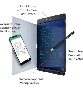 Boogie Board 819459013376 Authentic Blackboard Smart Pen Reusable Writing Tablet Digital Note #2