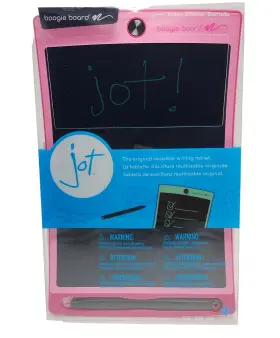 J304100003 Boogie Board Jot 8.5 Inch Pink Writing Tablet With Instant Erase Lcd Screen Nib