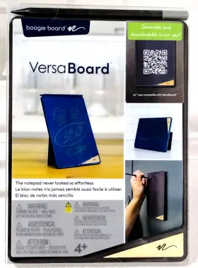 M22108 Boogie Board Versaboard Black Reusable Writing Tablet With Stylus