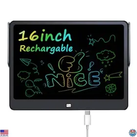 Yt-shc16 Brand Qiaobuqi Vibrant 16 Inch Rechargeable Lcd Writing Tablet - Colorful Doodle Board For Kids