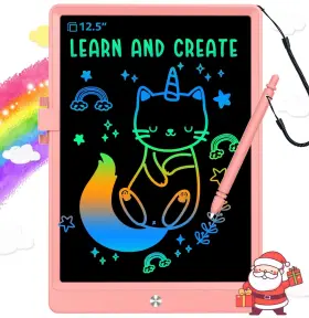Bukebu 763971147944 Lcd Writing Tablet Doodle Board 12.5 Inch Colorful Drawing Pad Electronic Dra