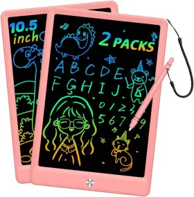 Bukebu 765183937986 Lcd Writing Tablet Doodle Board Colorful Drawing 10.5 Inch Pink&pink