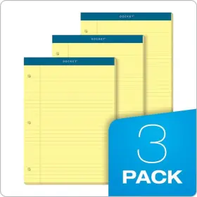 63392 Business Forms Inc. Double Docket Writing Tablet With Extra Rigid Back 8-1/2 X 11-3/4 Inches Pe