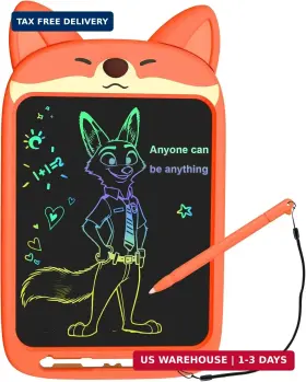 Chafegy 764126155951 Lcd Writing Tablet 10 Inch Doodle Board Toy Cute Fox Drawing Pad For Kids Ages