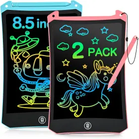 Lyx8502 Cimetech Lcd Writing Tablet 2 Pack Toddler Kids Toys 8.5&apos &apos Blue And Pink