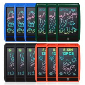 Gy-wt-8504 Djzz 12 Pack 8.5 Inch Lcd Writing Tablet For Kids Colorful Drawing Pad D