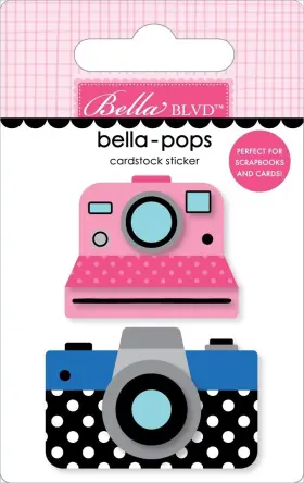 5a0021t8-1g4sb Doodlebug 6 Pack Lets Scrapbook Bella-pops 3d Stickers-click Click