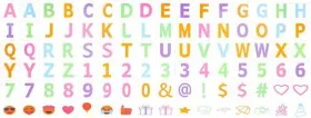 Efaily 764481934093 Cinema Light Box Cards A5 Lightbox Letters And Symbols Color For White