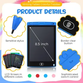 Epakh 744759647948 16 Pieces Lcd Writing Tablet Doodle Pad For Kids 8.5 Inch Drawing Board Colo #2