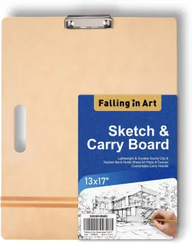 At0373 Falling In Art 13x17 Sketch Board Drawing Tote Inch Natural