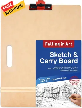 Ct0631 Falling In Art 13x17 Drawing Boards Portable Sketch Board With Natural