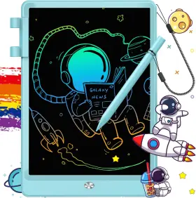 Flueston 313041443454 10 Inch Lcd Writing Tablet Doodle Board For Kids 3-8 Years Old Blue