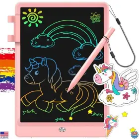 B07thcfjmz Flueston 10 Inch Lcd Writing Tablet Doodle Board For Kids Educational Drawing Pad Pink