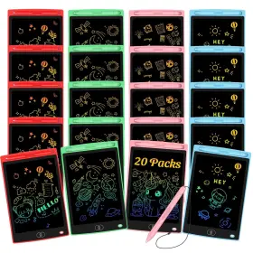 Sy1201 Frelswon 20 Pack Lcd Writing Tablet For Kids - Erasable And Reusable Toddler Doodle Bo