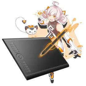 M10k Gaomon 653334993496 Drawing Tablet 10x6 Inch Large Graphics With Touch Ring