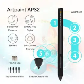 8192 Gaomon 653334993694 S620 Drawing Tablet 6.5 X 4 Inch Graphics With Passive Pen #2