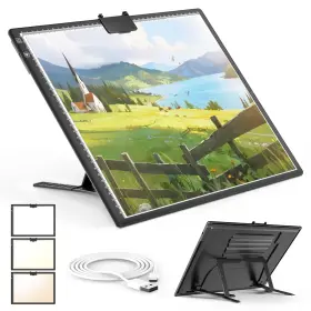 Lp-002 Gickbusus A3 Light Board Diamond Painting Rechargeable Battery Box Black&white