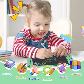 Km805 Gogsic Lcd Writing Tablet For Kids Dinosaurs Drawing Pad Doodle 8.5 Inch Green #2