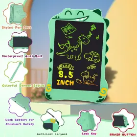 Km805 Gogsic Lcd Writing Tablet For Kids Dinosaurs Drawing Pad Doodle 8.5 Inch Green #3