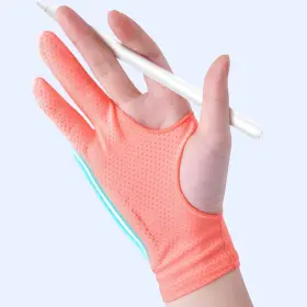 Guugei 445043733790 Artist Drawing Glove For Women 2 Pack Pink 3-layer Palm Rejection Right/left H