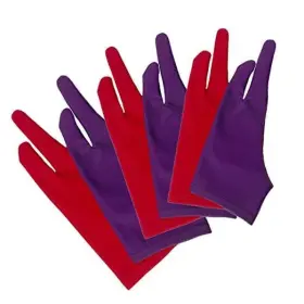 Gz-two-fingergloves-6-pr Gzingen 6 Pieces Artist Glove For Drawing Tablet S M L Two-finger Purple Red Gz-two-fingergloves-6-pr Gzingen 6 Pieces Artist Glove For Drawing Tablet S M L Two-finger Purple Red