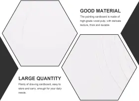 Qs1226d0184 Hapinary 40 Pcs Textured Cardstock Round Painting Cards Blank 17x17cm White #2