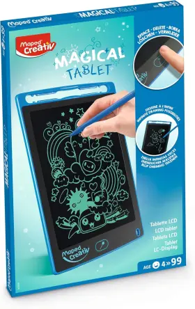 907039 Helix Usa Creativ Magical Drawing Tablet 2 Piece Kit - Blue For Kids