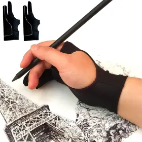 Holyzuel 742484838259 Drawing Glove Digital Art For Graphic Tablet Artist Gloves With Two Finger