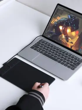 H641p Huion Inspiroy 2 Drawing Graphics Tablet Scroll Wheel 6 Customized Keys #2