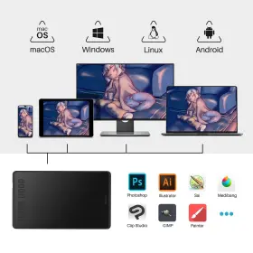 Haush950p Huion Inspiroy H950p Drawing Tablet 8x5 Inch Digital Art With Battery-free #2 Haush950p Huion Inspiroy H950p Drawing Tablet 8x5 Inch Digital Art With Battery-free #2