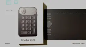 Hs610-k20 Huion Hs610 Drawing Tablet Touchring Keydial Mini Bluetooth Programmable Keypad