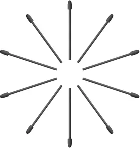 Huion Pn06f 10 Pack Upgraded Replacement Felt Nibs For Digital Stylus Pen Pw600l