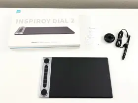 Q630m Huion Inspiroy Dial 2 Bluetooth Wireless Graphics Drawing Tablet Black #2