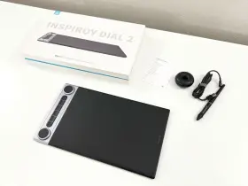 Q630m Huion Inspiroy Dial 2 Bluetooth Wireless Graphics Drawing Tablet Black