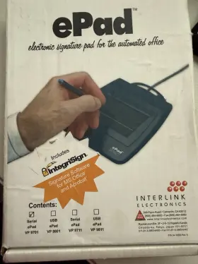 Interlink Electronics Vp-9701 Epad Vp 9701 Wired Signature Pad