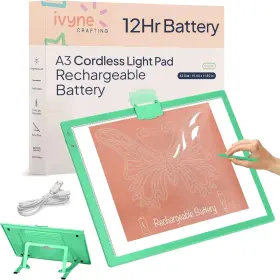 A3-green Ivyne Rechargeable A3 Light Pad For Diamond Painting - Lp Green