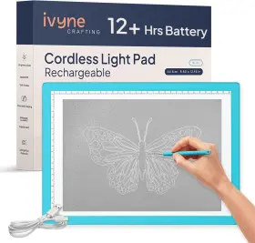 Ivyne A4 Blue Rechargeable Light Pad For Tracing And Weeding - Led R Lp