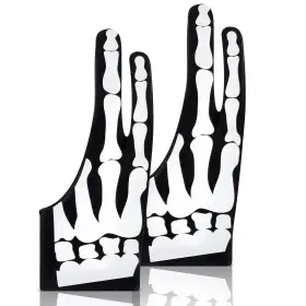 Kh-jecery-1111 Jecery 2 Pieces Skeleton Artist Glove With Finger For Drawing Tablet Digita
