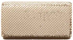 Jessica Mcclintock 684835111676 Metal Mesh Roll Evening Bag Clutch Purse 4.5 Inch X 7.5 2