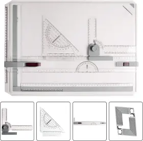 V61813001001 Jiloffice A3 Drawing Board Lightweight Multi-funtion Drafting Table White